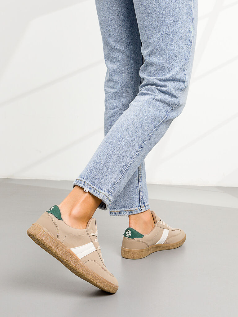 Sneaker Nappa BEI/GRN