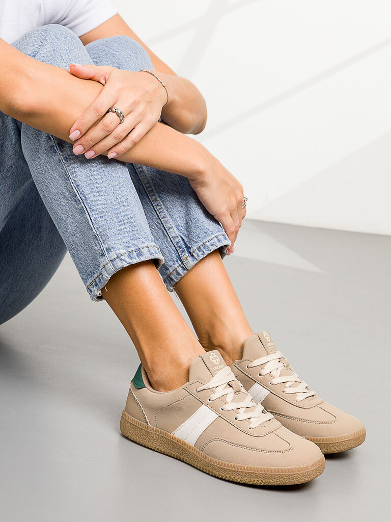 Sneaker Nappa BEI/GRN