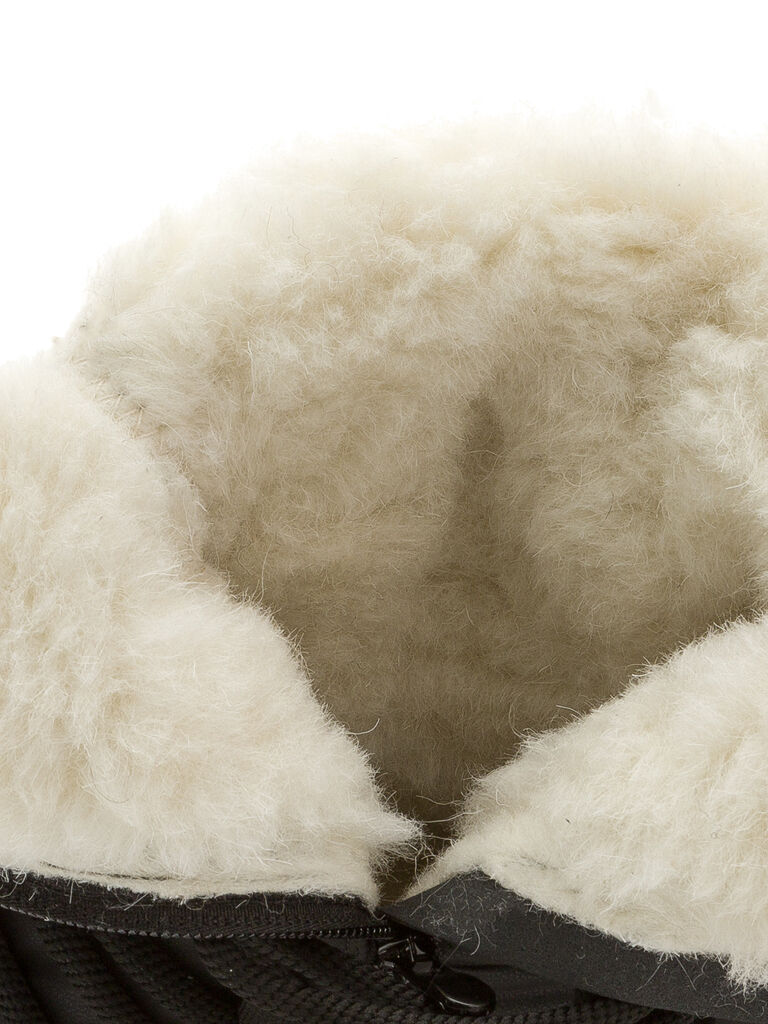 Black Quilted Mid-Calf Boots with Rope Detailing