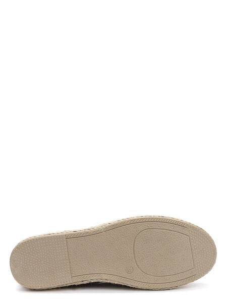 Black Denim Espadrille with Contrast Toe Cap