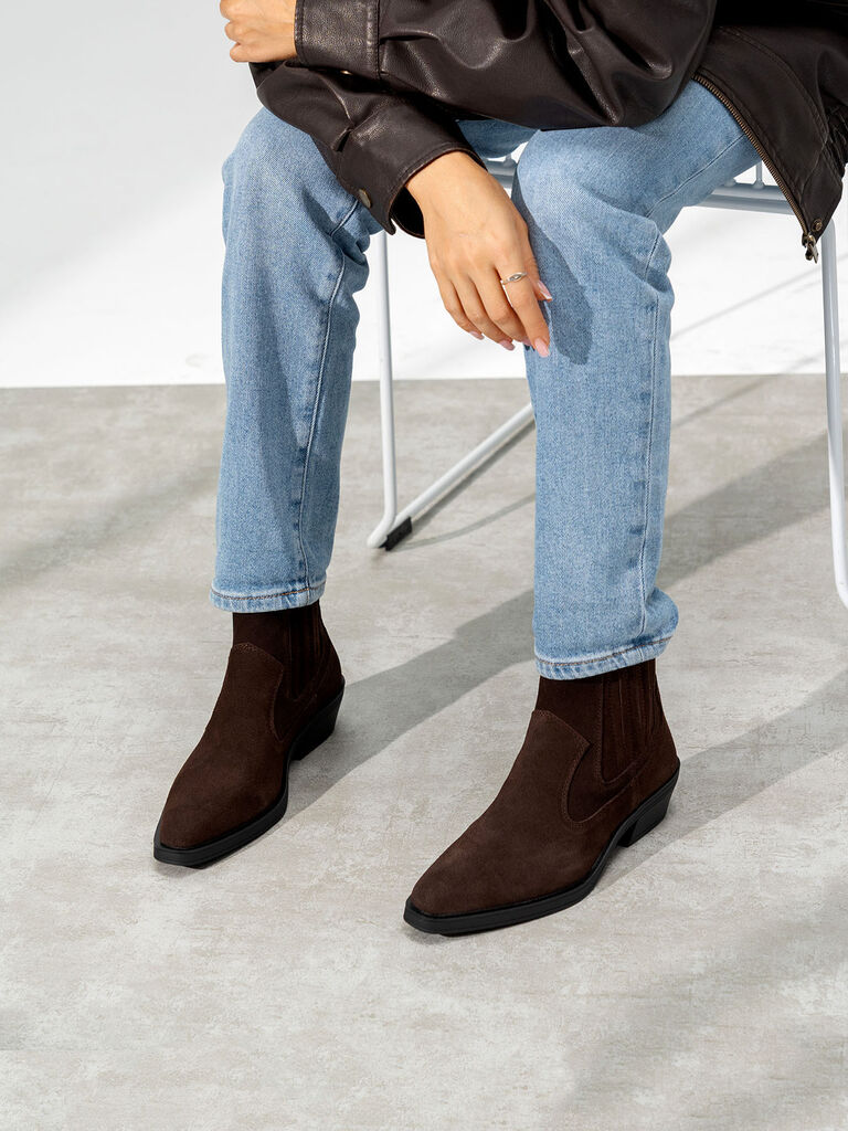 Western Boot Suede D BROWN