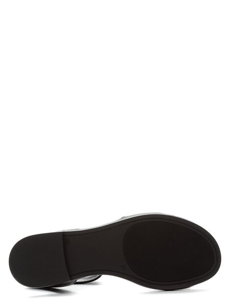 Black Strappy Sandal with Buckle Detail