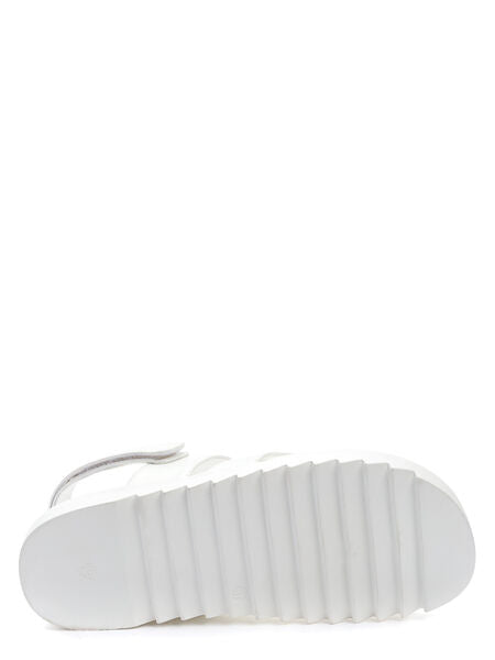 White Toe Sandal with Velcro Strap
