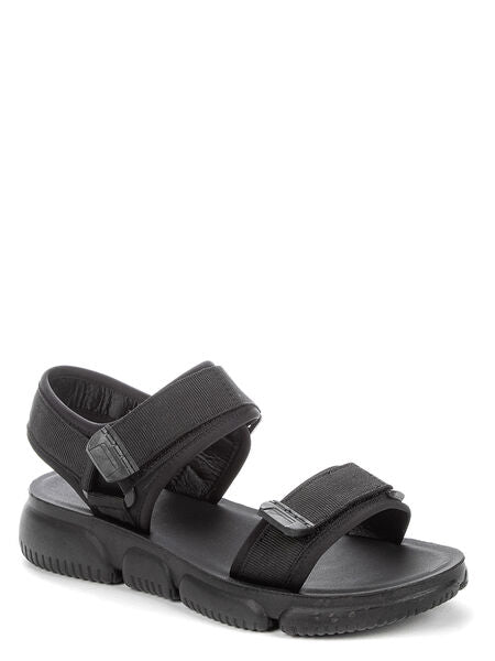 Black Sport Sandals with Adjustable Straps