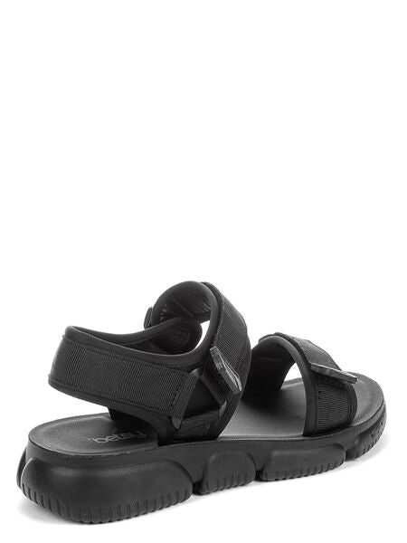 Black Sport Sandals with Adjustable Straps