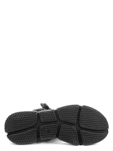Black Sport Sandals with Adjustable Straps