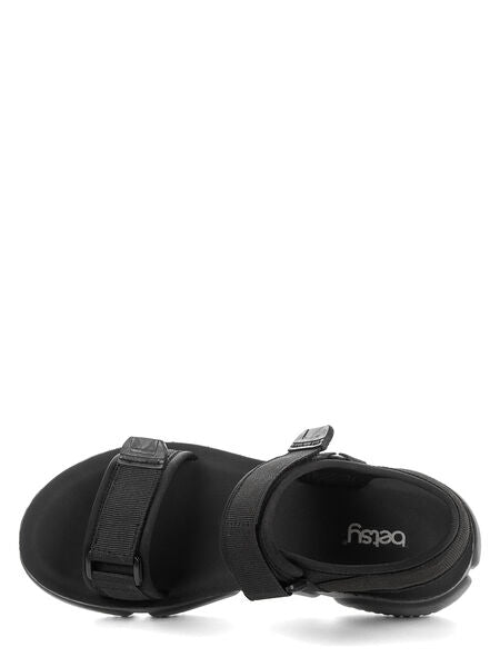 Black Sport Sandals with Adjustable Straps