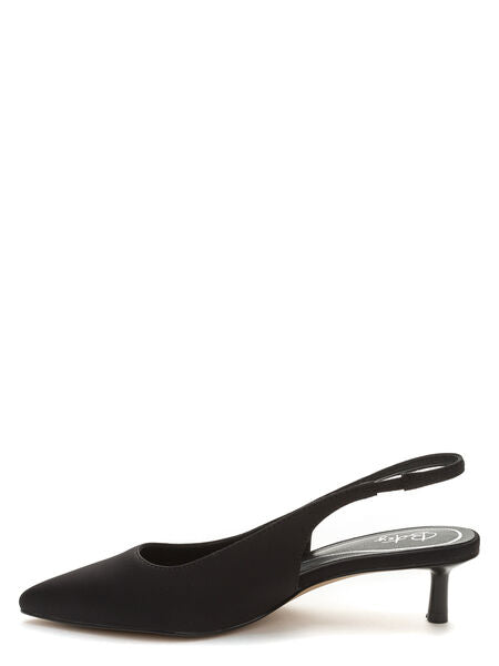 Black Slingback Kitten Heel
