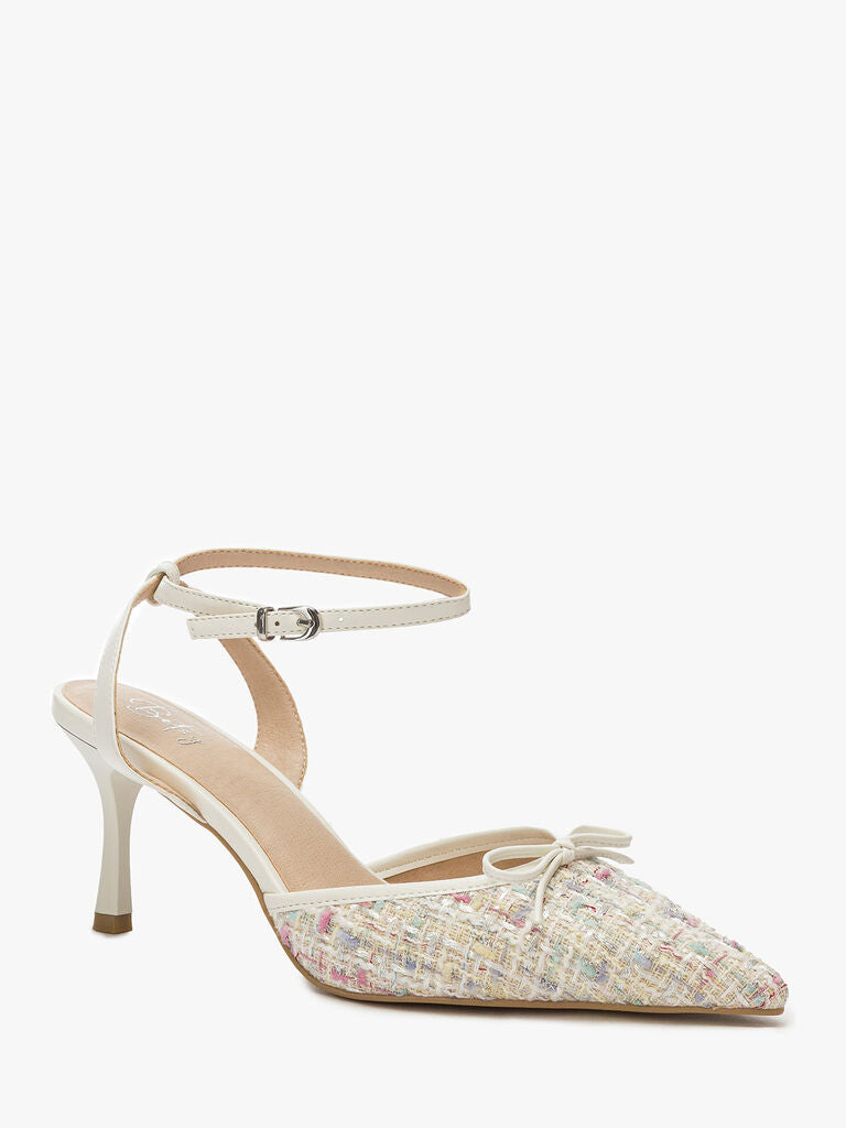 Sling-Back Tessuto WHITE/M