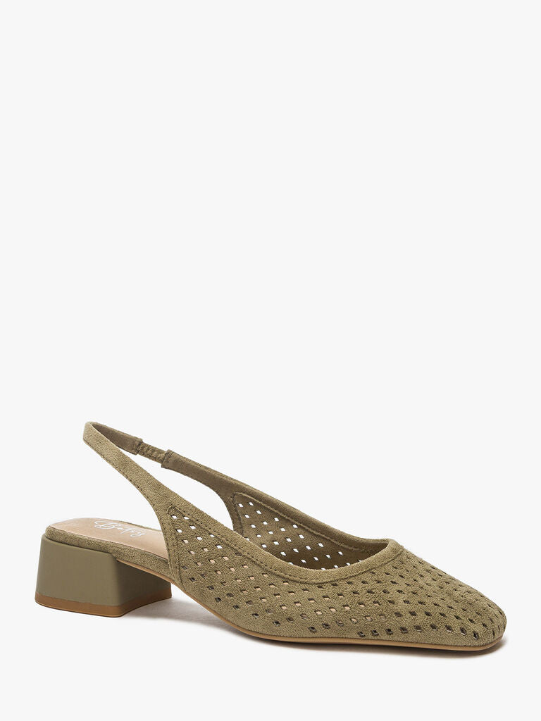 Sling-Back Suede KHAKI
