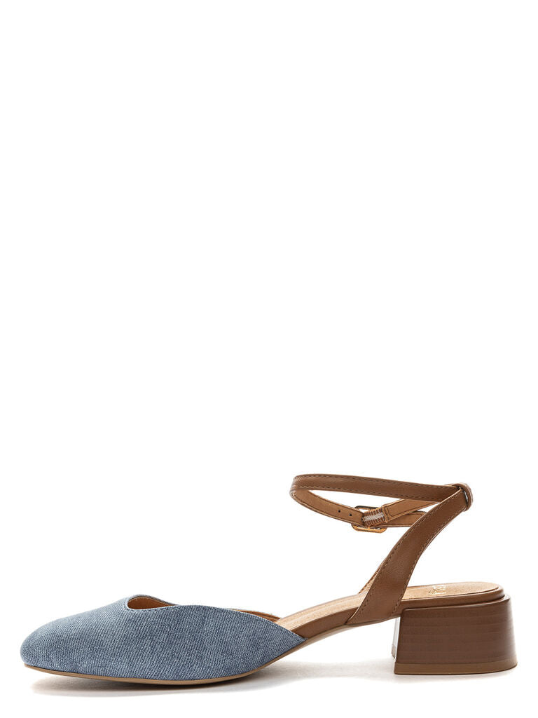 Sling-Back Jeans BLU/BRW