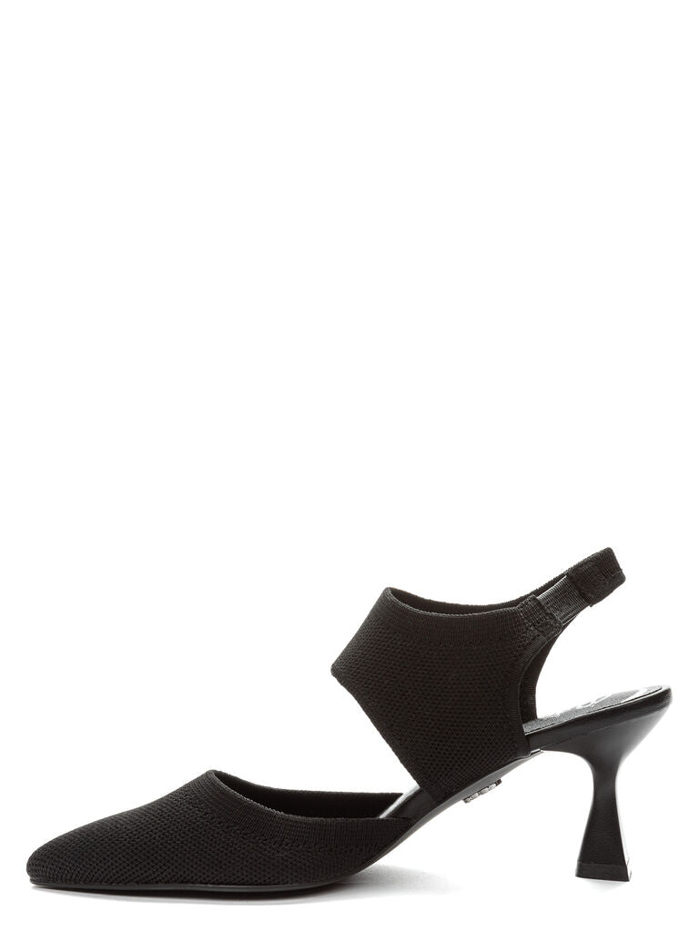 Ankle Strap Pump Tessuto BLACK