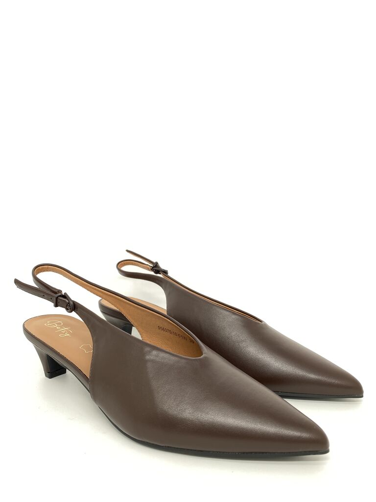 Sling-Back Nappa DBROWN