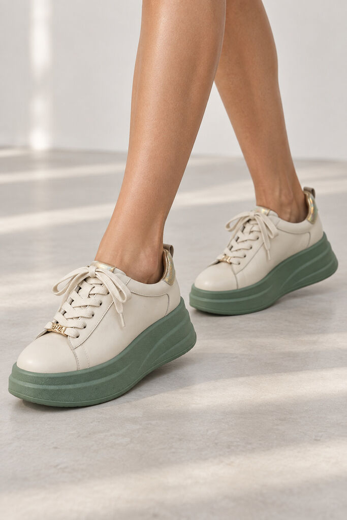 Sneaker Nappa BEI-GRN