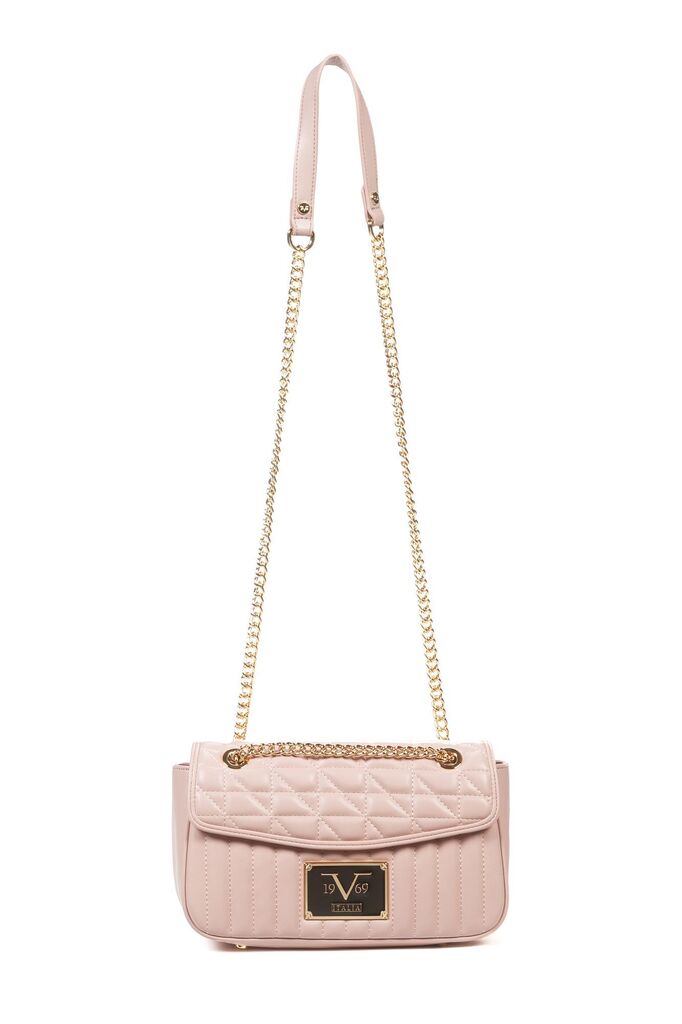 Blush Quilted Chain Strap Shoulder Bag