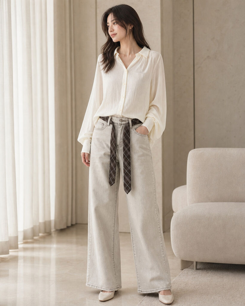 Jeans - BEIGE