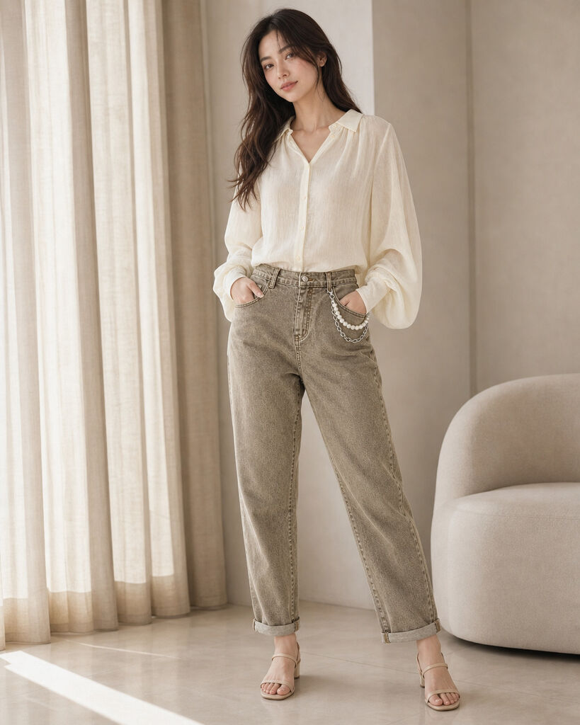 Jeans - KHAKI