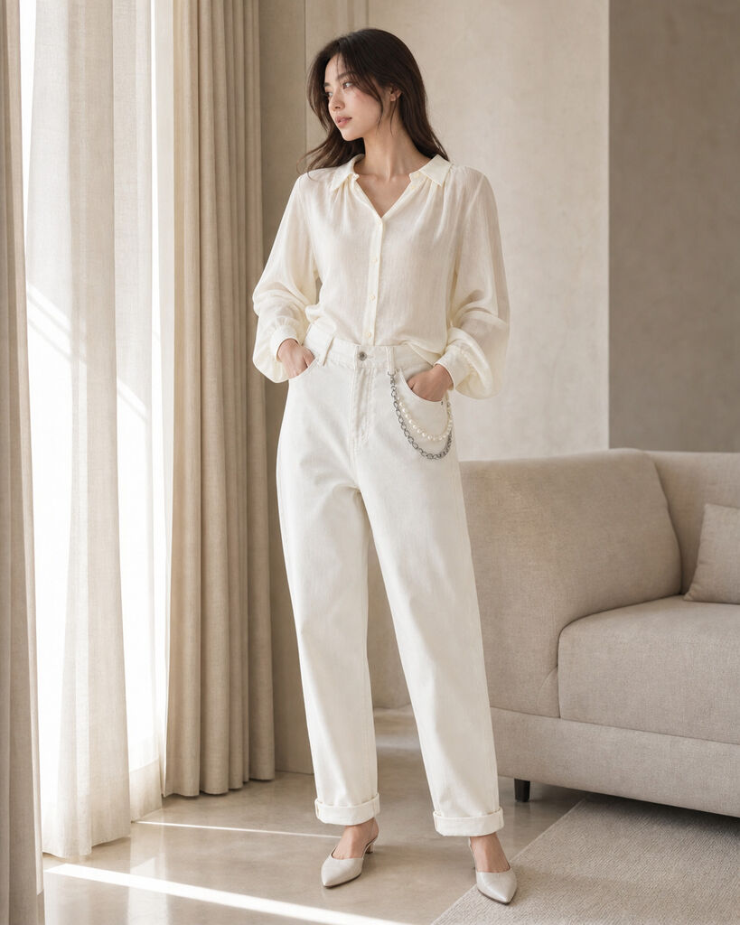 Jeans - WHITE