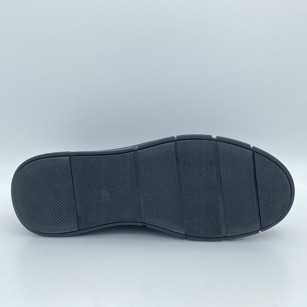 Brown Leather Slip-On Sneakers with Elastic Inserts