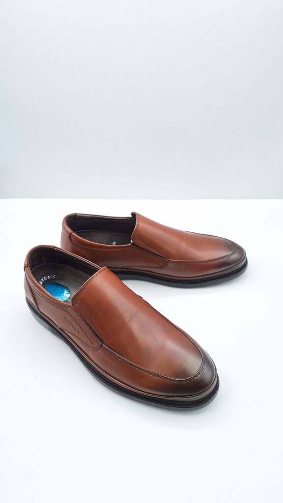 Brown Slip-On Loafers with Classic Design