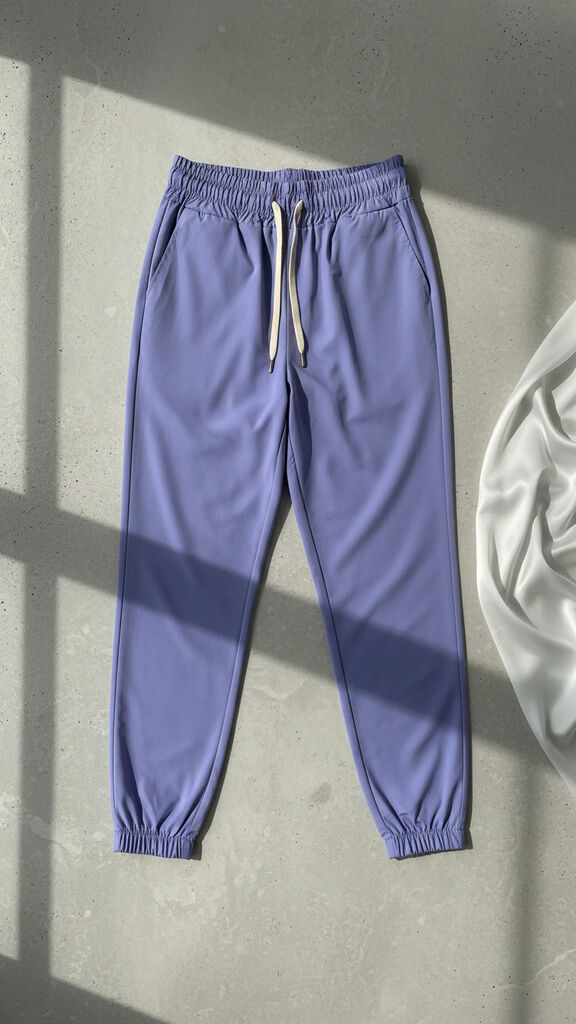 Lavender Relaxed Joggers with Drawstring Waist