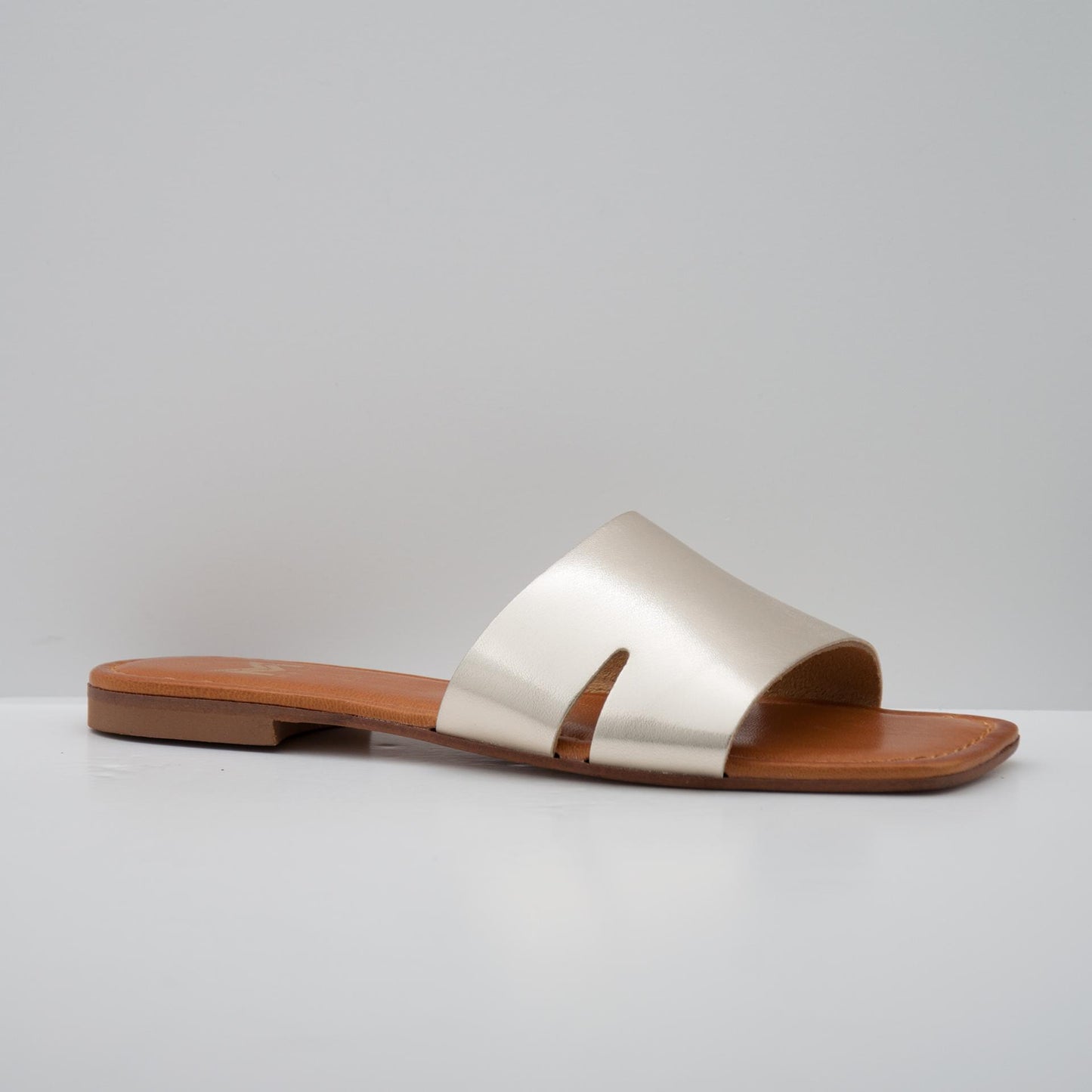 Ivory Slide Sandals with Open Toe Design