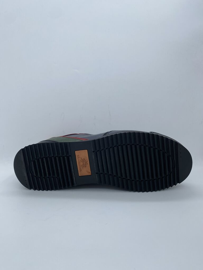 Colorblock Leather Sneaker with Low Profile