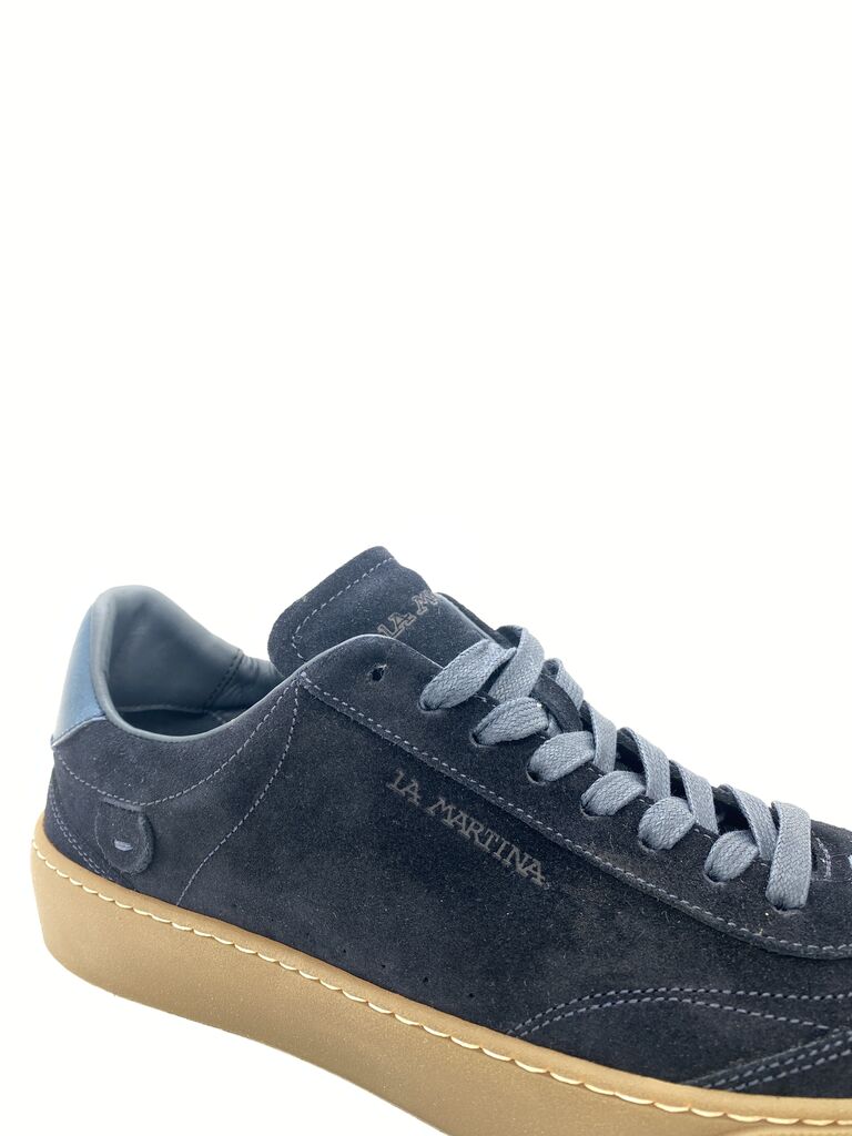 Navy Suede Sneakers with Gum Sole