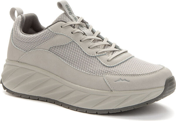 Gray Mesh Athletic Sneakers with Padded Soles