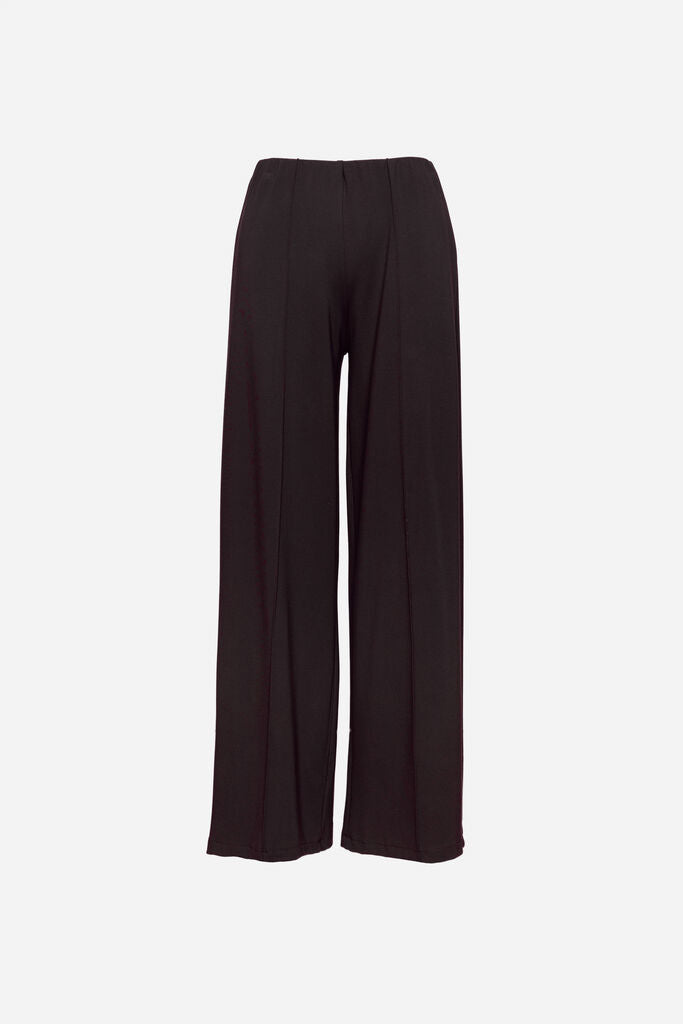 Black Relaxed Wide-Leg Pants