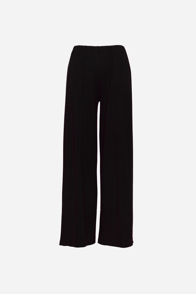 Black Wide-Leg Trousers with Elegant Silhouette