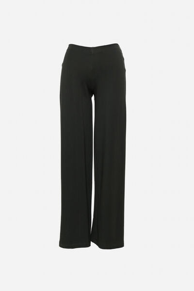 Black Wide-Leg Tailored Pants