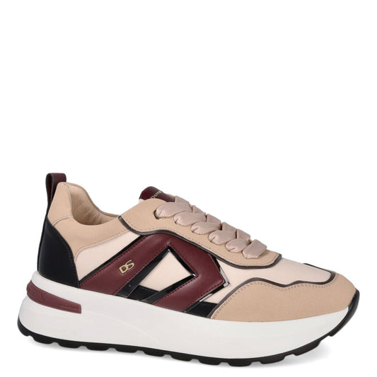 Beige Colorblock Sneakers with Contrast Detailing