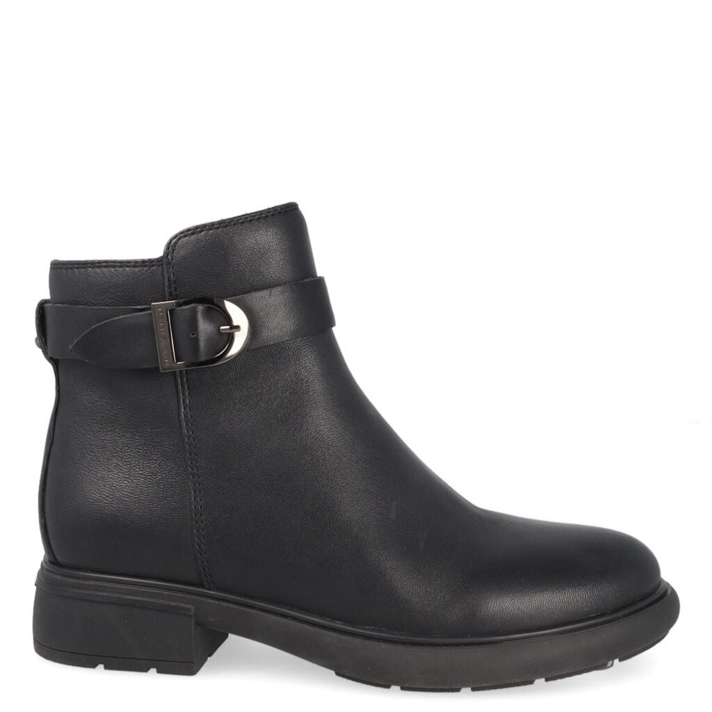 Black Ankle Boots with Buckle Detail