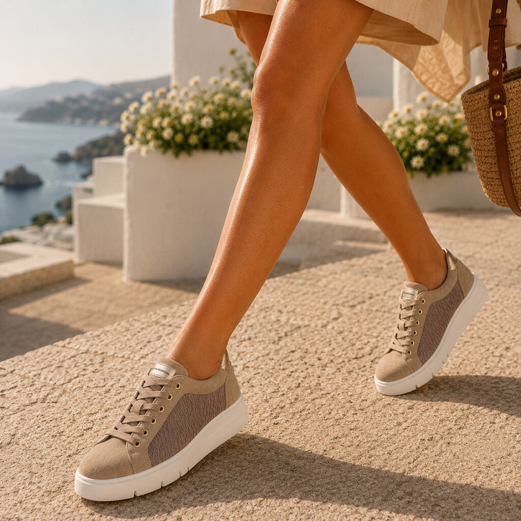Sneaker Camoscio NUDE