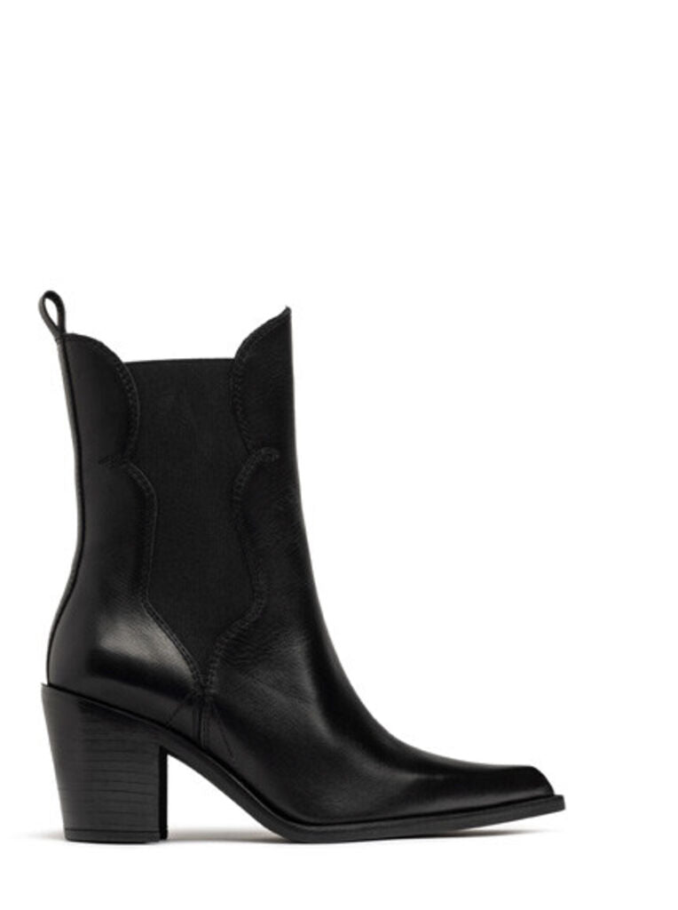 Western Boot Nappa BLACK