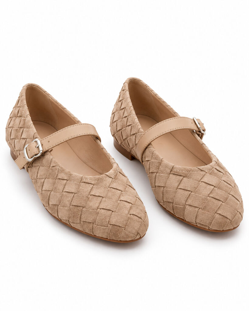 Mary Jane Shoe Suede KHAKI