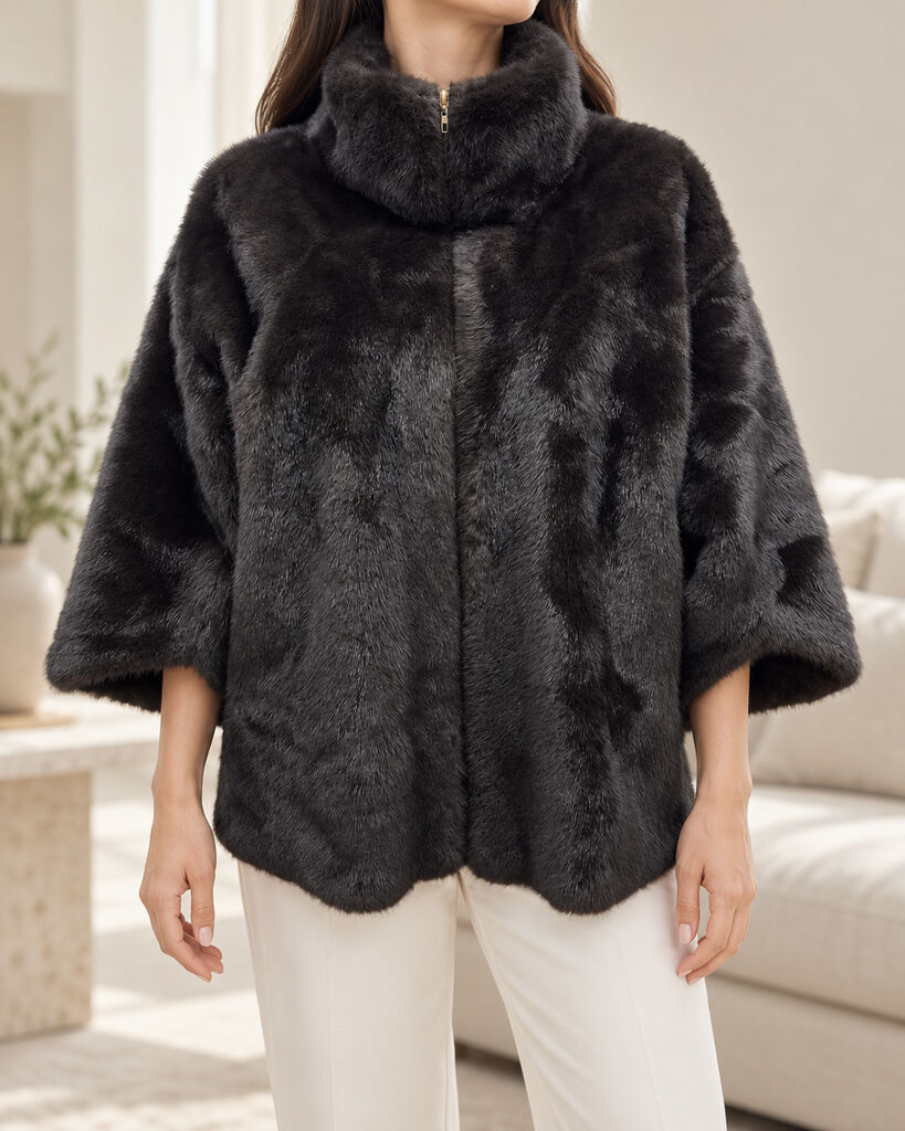 Jacket Faux Fur COFFEE