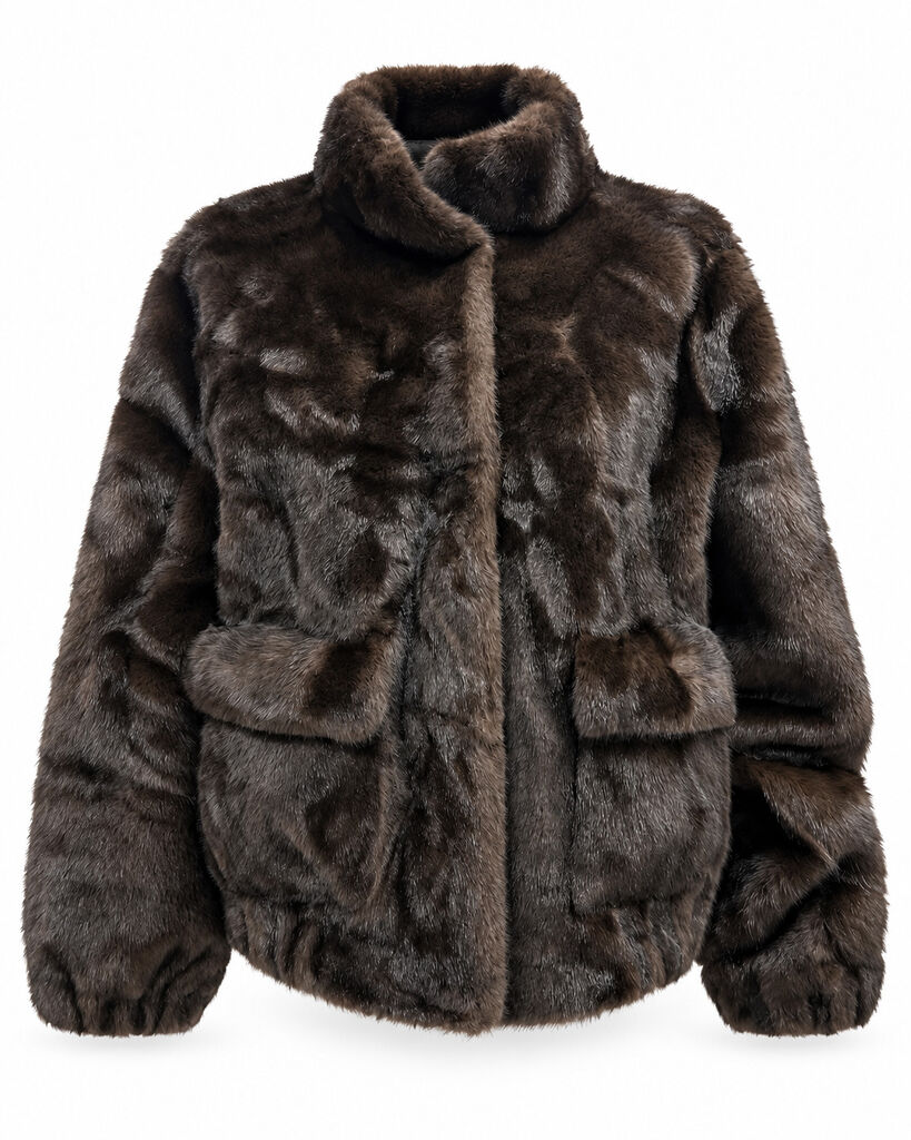 Jacket Faux Fur MARRON