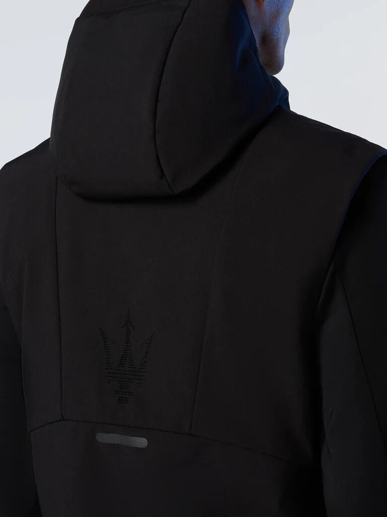Black Quilted Puffer Vest with Hood