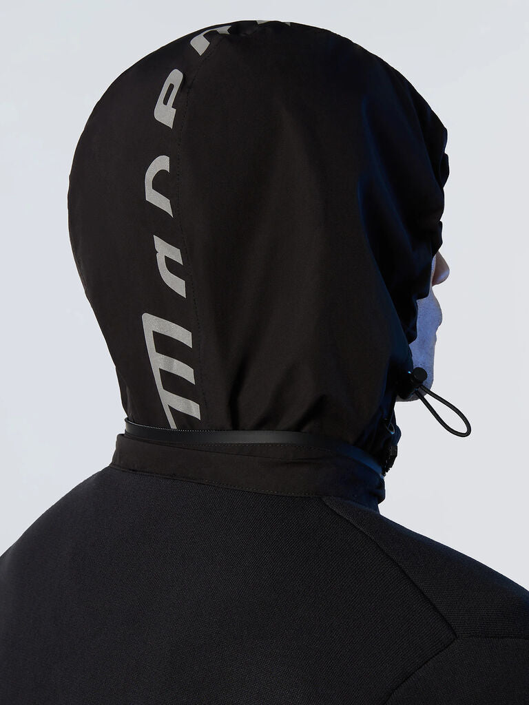Black Zip-Up Jacket with Utility Pocket