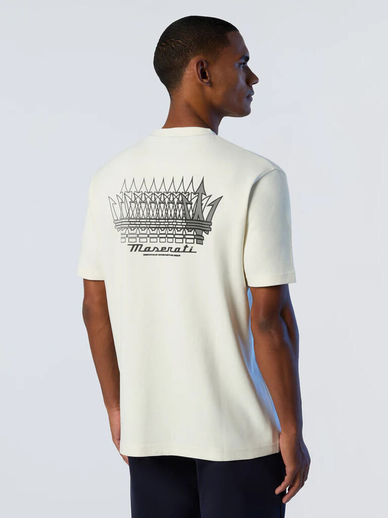 Ivory Logo Cotton Tee with Minimalist Design