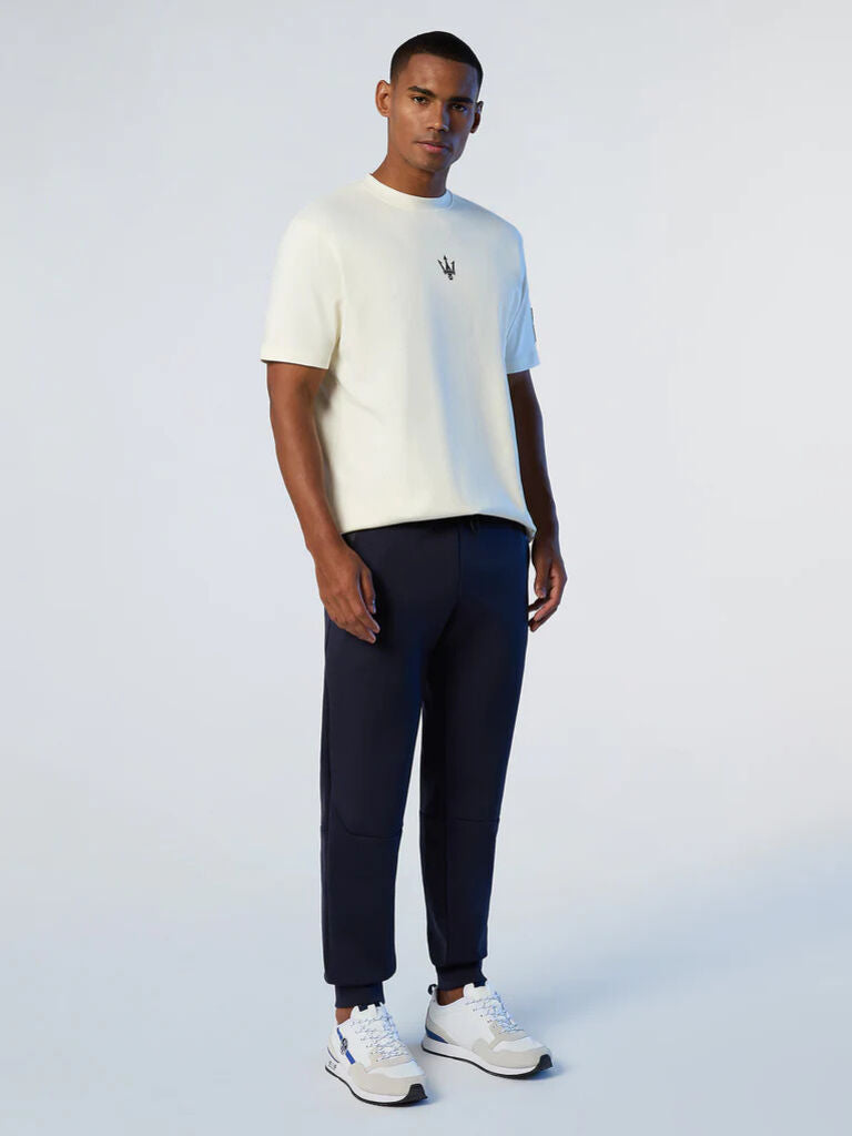 Ivory Logo Cotton Tee with Minimalist Design