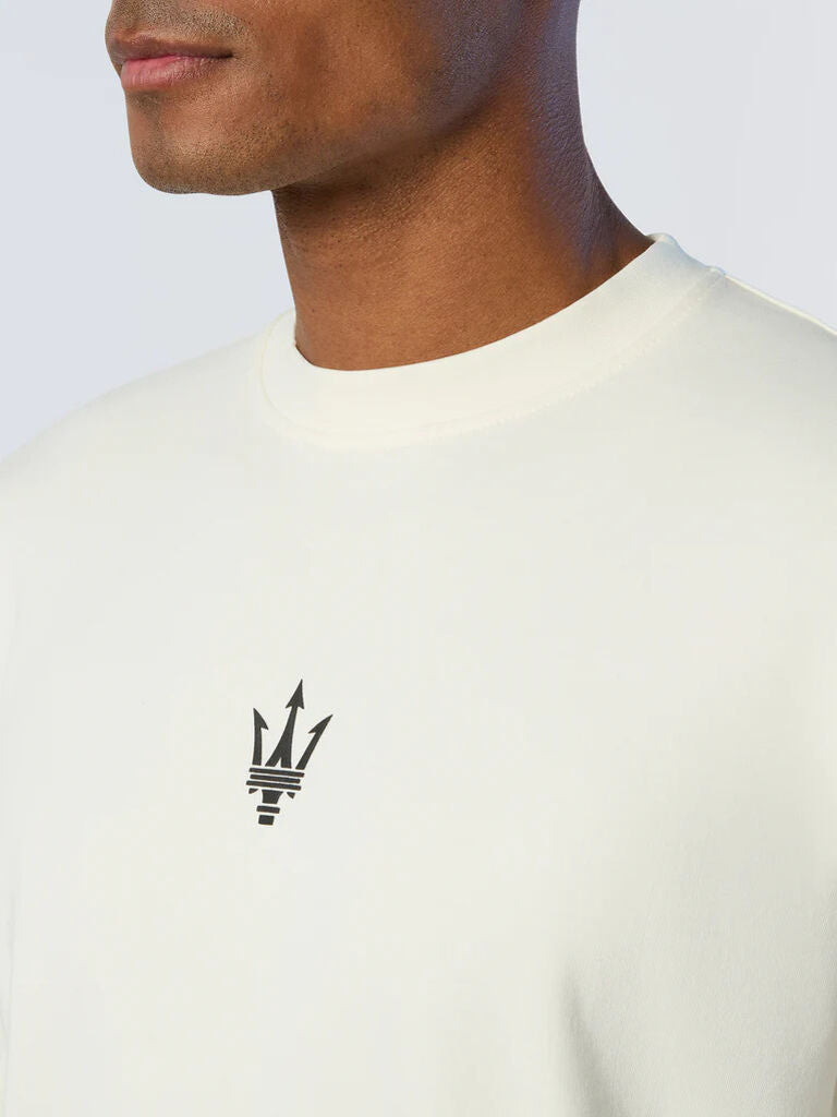 Ivory Logo Cotton Tee with Minimalist Design