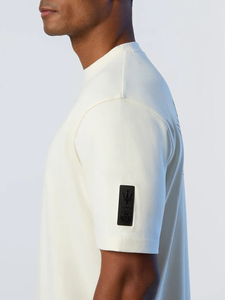 Ivory Logo Cotton Tee with Minimalist Design