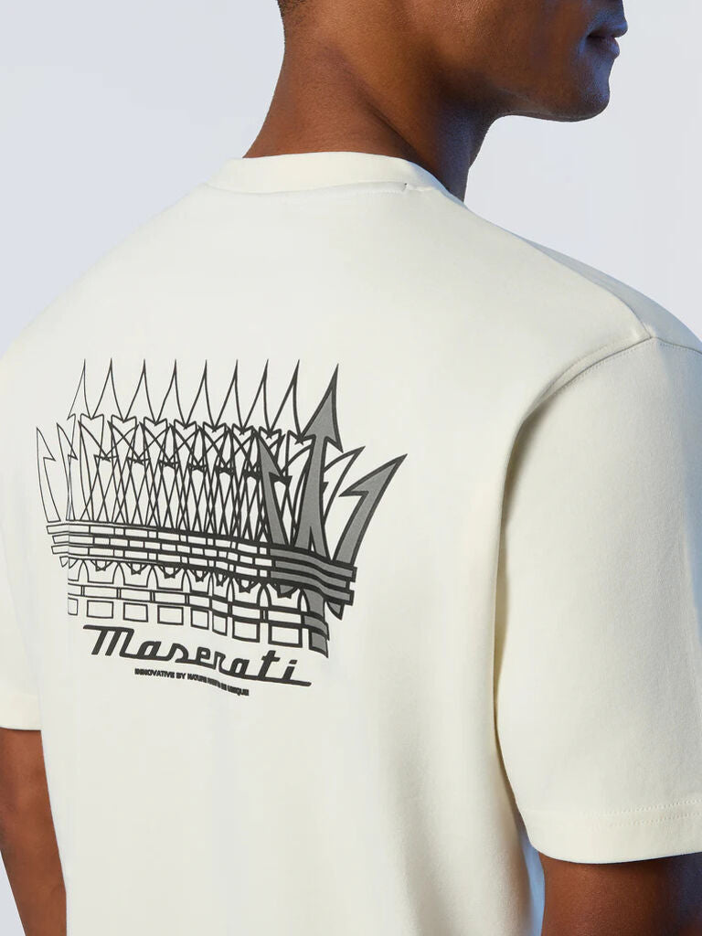 Ivory Logo Cotton Tee with Minimalist Design