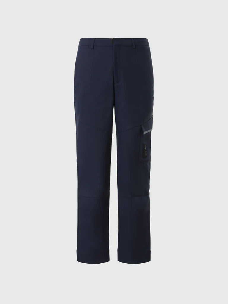 Navy Cotton Cargo Trousers with Pocket Detail