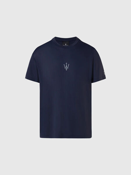 Navy Cotton Tee with Iconic Logo