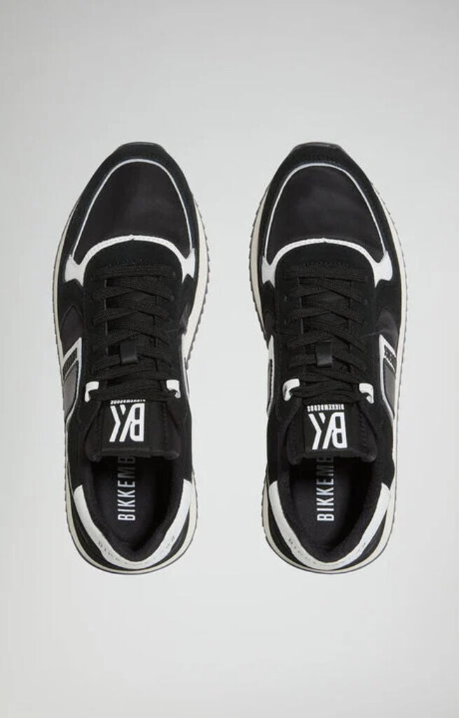 Black Suede Sneakers with Contrast Detailing