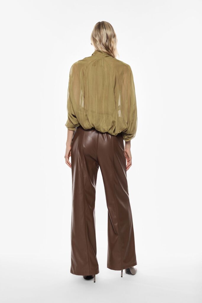 Black Glossy Culottes with Belt